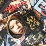 Gothmancy Tarot - Bordures noires mates + tapis