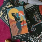 Gothmancy Tarot - Bordures noires mates + tapis