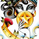 Eight Coins' Tattoo Tarot - Borderless Miniature Edition